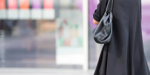 Elegant Lady Shopping Utomhus Gata Urbana Och Turism Fotografi — Stockfoto