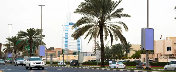 Dubai Circa Enero 2017 Emblemático Hotel Lujo Burj Arab Atardecer — Foto de Stock