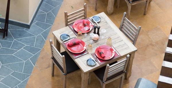 Elegante Restaurante Livre Tiro Aéreo — Fotografia de Stock