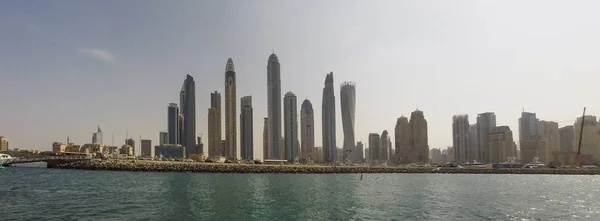 Dubai Marina, panoramic view from the sea