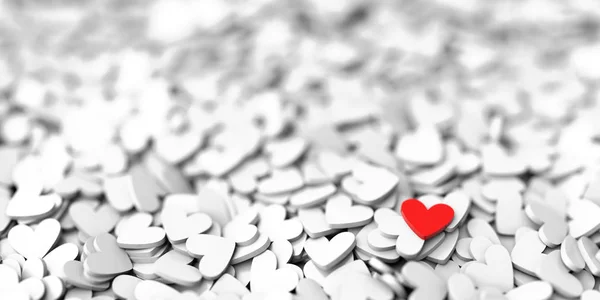 Nieskończone Tło Serca Miłość Pasja Motyw Walentynki Renderowanie Rozmiar Banera — Zdjęcie stockowe