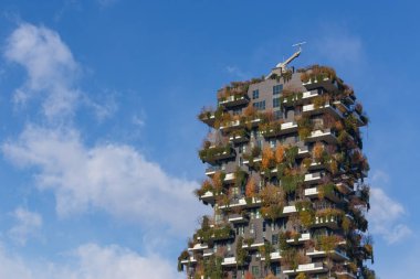 Milan, kentsel fotoğraf ve mimari arka plan modern konut Kulesi