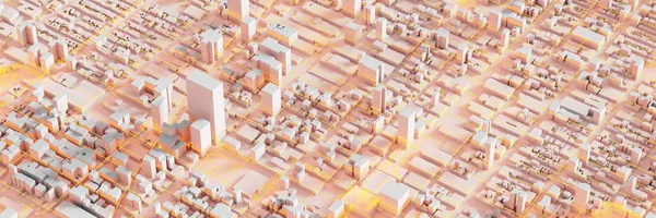 Techno Megastadt Urbane Und Futuristische Technologiekonzepte Originelles Rendering — Stockfoto