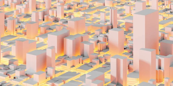 Techno Mega Város Városi Futurisztikus Technológiai Koncepciók Eredeti Renderelés — Stock Fotó