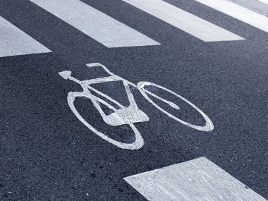 Bisiklet yolu işaret, kentsel fotoğraf