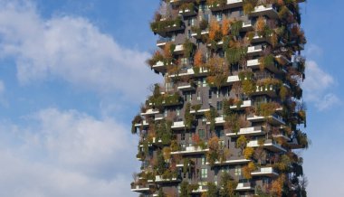 Milan, kentsel fotoğraf ve mimari arka plan modern konut Kulesi