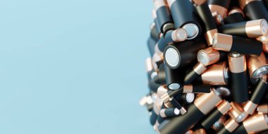 Alkalin pil, çevre, enerji ve doğa kavramları. Origi