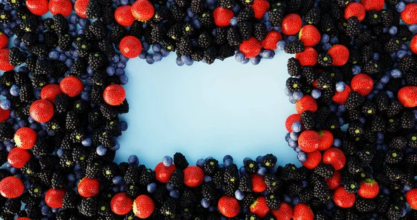 Frutas do fundo da floresta, ultra realista 3d renderização — Fotografia de Stock