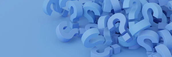 Infinite question marks, original 3d rendering — Stock Photo, Image