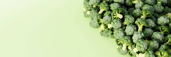 Kool broccoli achtergrond, ultra realistische 3D-rendering. Kopiëren — Stockfoto