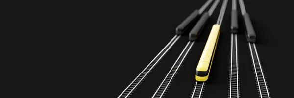 Hoge snelheid spoorweg vervoer concept, originele 3D-rendering — Stockfoto