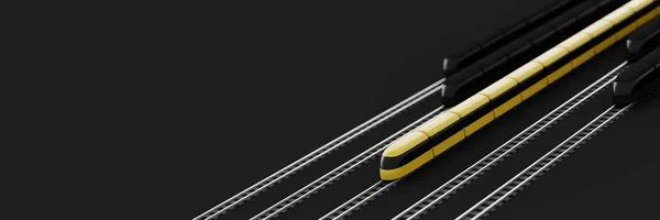 Wysoka prędkość koncepcją transportu kolejowego, oryginalny renderowania 3d — Zdjęcie stockowe