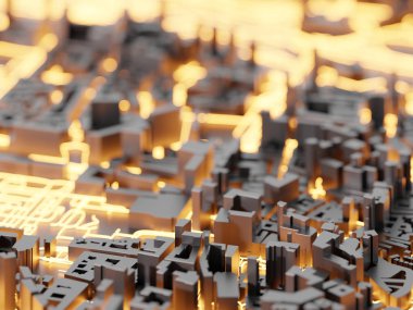 Techno Mega şehir; kentsel ve fütüristik teknoloji kavramları, ORIG