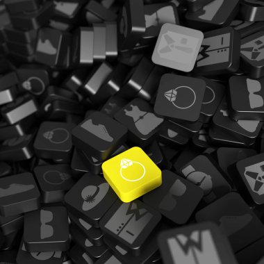 Sonsuz moda 3d işleme simgeleri