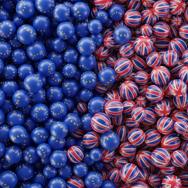 Avrupa ve Büyük Britanya arasında siyasi kontrast, orijinal 3D