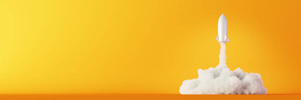 Space race concept, original 3d rendering