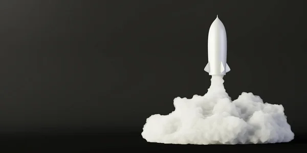 Concetto di gara spaziale, rendering 3d originale — Foto Stock