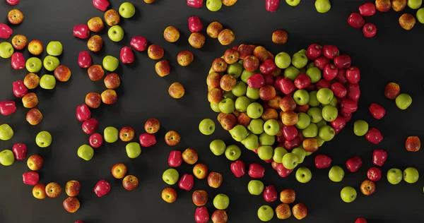 Apple heart; healthy and good food concept, original 3d renderin