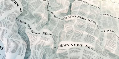 Soyut gazete arka plan, orijinal 3d render