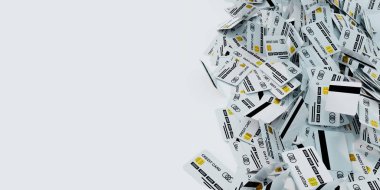 Sonsuz kredi kartları soyut arka plan, finans ve küresel PA