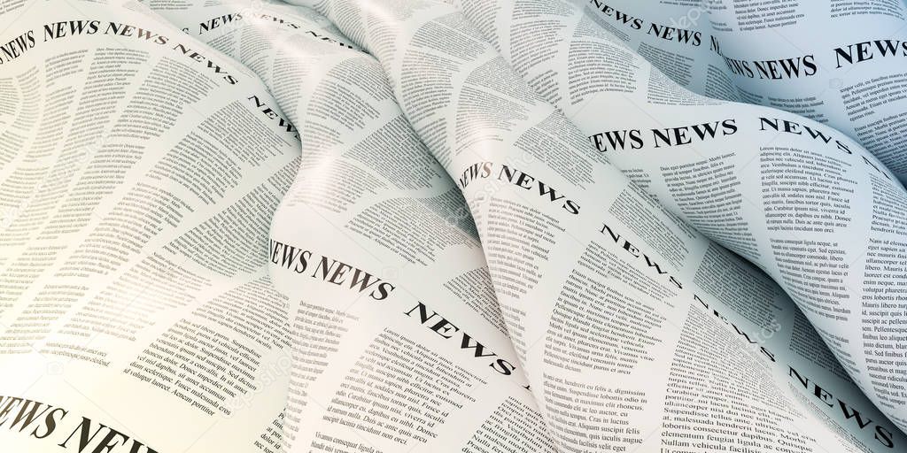 Abstract newspaper background, original 3d rendering