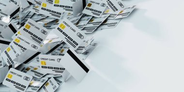 Sonsuz kredi kartları soyut arka plan, finans ve küresel PA