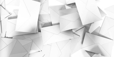 Sonsuz posta zarfları, 3d oluşturma arkaplanı