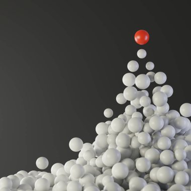 Liderlik ve zafer kavramları, 3d render illüstrasyon