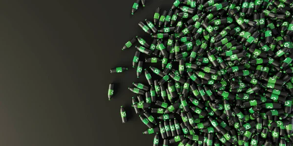 Végtelen műanyag palackok recirkulálás ikon; eredeti 3D renderin — Stock Fotó