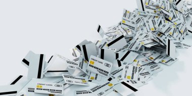 Sonsuz kredi kartları soyut arka plan, finans ve küresel PA