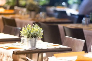 Eski stil geleneksel İtalyan restoranı