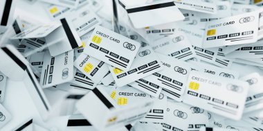 Sonsuz kredi kartları soyut arka plan, finans ve küresel PA