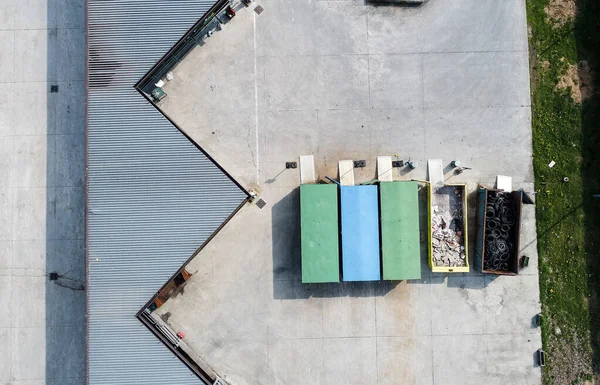 Fotografia aérea da estação de eliminação de resíduos — Fotografia de Stock
