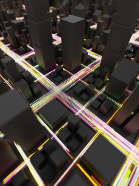 Techno Mega şehir; kentsel ve fütüristik teknoloji kavramları, ORIG