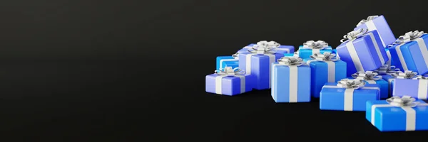 Unendliche Geschenkboxen, Weihnachts- und Party-Thema, original 3D-Rend — Stockfoto