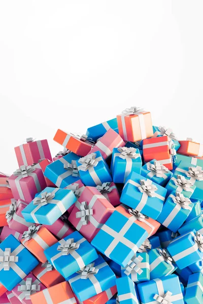 Confezioni regalo infinite, tema Natale e festa, originale 3d rend — Foto Stock