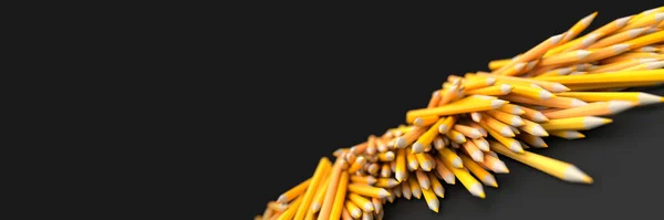 Infinite Pencils Background Education Creativity Theme Original Rendering — Stock Photo, Image