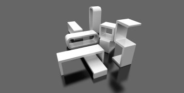 Boş modern görüntüler, perakende ve pazarlama tema resmi, 3d kopyalama alanı oluşturma