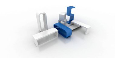 Boş modern görüntüler, perakende ve pazarlama tema resmi, 3d kopyalama alanı oluşturma