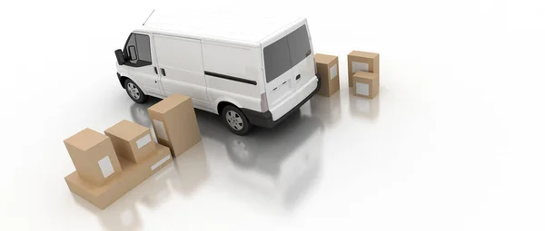 Konzeptionelles Image Der Logistikbranche Originelles Rendering Und Modelle — Stockfoto
