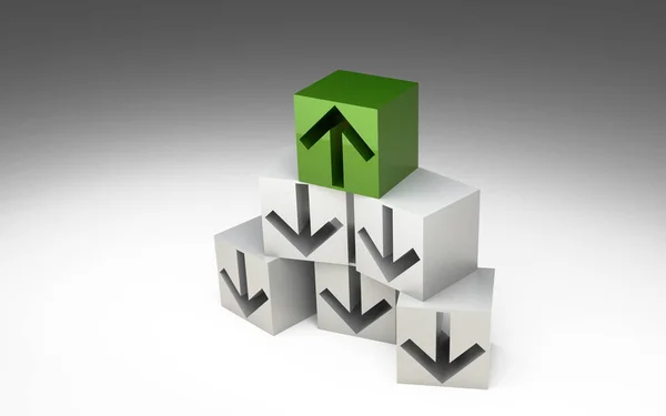 Business Conceptual Cubes Success Leadership Theme Original Rendering — Stock Photo, Image