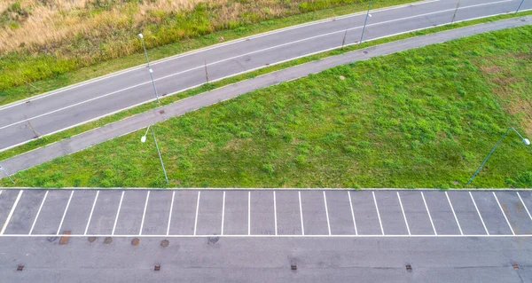 Χώρος Στάθμευσης Εναέρια Drone Φωτογραφία — Φωτογραφία Αρχείου