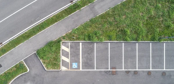 Parkeerplaats Luchtfoto Drone Fotografie — Stockfoto