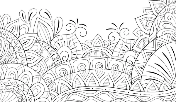 Une Image Fond Florale Abstraite Pour Adultes Une Boo Colorier — Image vectorielle