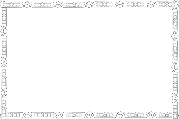 Симпатичне Зображення Рамки Дорослих Розмальовка Сторінка Розслаблюючої Діяльності Абстрактний Фон — стоковий вектор
