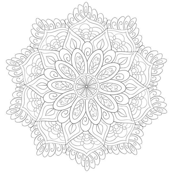 Une Image Zen Mandala Pour Adultes Livre Colorier Page Pour — Image vectorielle