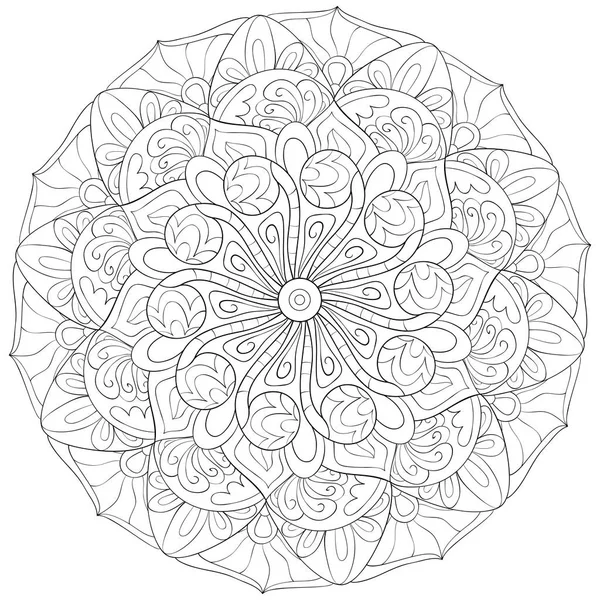Download Flower rectangular mandala for adults. Coloring book page design — Stock Vector © sailorlun ...