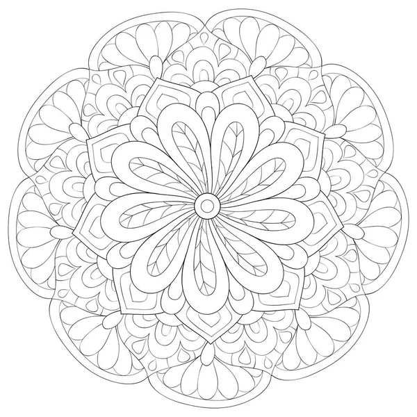 Une Image Zen Mandala Pour Adultes Livre Colorier Page Pour — Image vectorielle