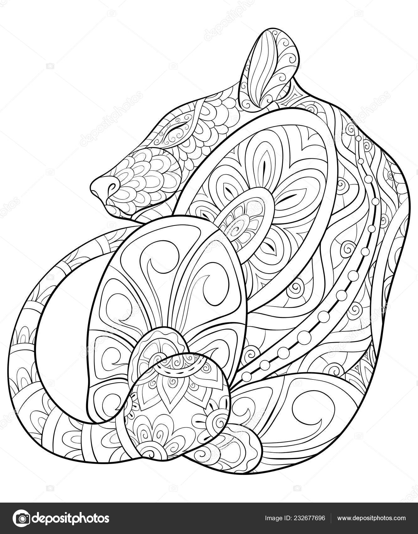 Download Cute Sleeping Rat Ornaments Image Relaxing Activity Coloring Book Page Vector Image By C Nonuzza Vector Stock 232677696