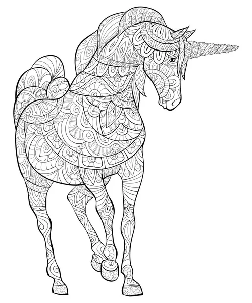 Cute Unicorn Ornaments Image Relaxing Activity Coloring Book Page ...